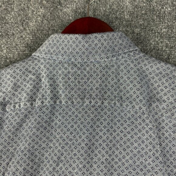 Banana Republic Shirt Mens XL Standard Fit Button Up Blue CottonPrint Pocket - Picture 7 of 7